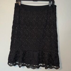pretty black lace overlay skirt